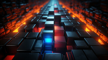 Obraz premium 3D_geometric_abstract_background.