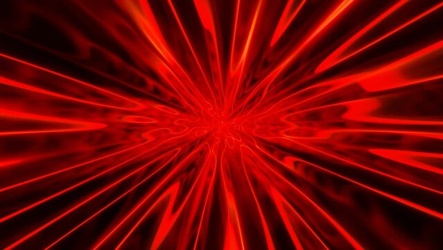 Abstract red stripes in space. Background with rotating lines neon. Loop animation  video 30fps 4k Disco music futuristic template retro
