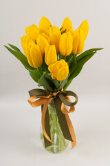 yellow tulips in vase