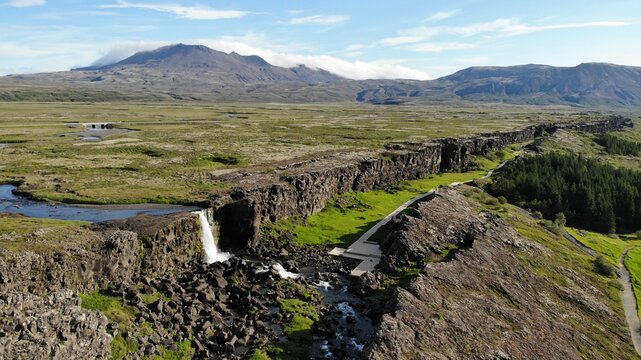 Thingvellir National Park Iceland Drone Picture