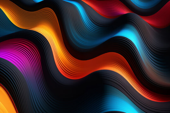 Colorful wallpaper image depicting diferent colorful shapes