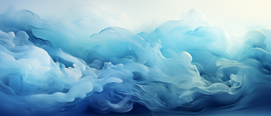 Fototapeta na wymiar Beautiful blue art background for your smartphone or laptop, in the style of fluid landscapes, smokey background, realistic seascapes, flowing forms, atmospheric clouds