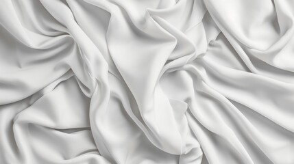 Obraz premium Lightweight white cotton fabric, perfect for crafting comfortable and breathable clothing items.