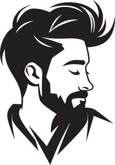 Cosmic Amour Man in Love Logo with a Celestial Flair Abstract Symphony Black Icon Capturing Love in its Essence