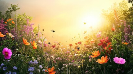 Obraz premium Spring flowers in the garden