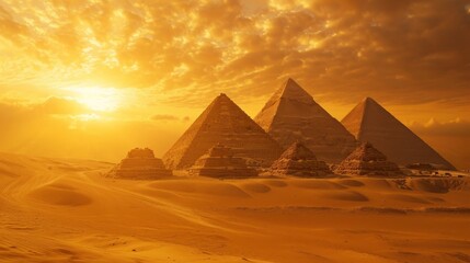 Fototapeta na wymiar Pyramids in the sun