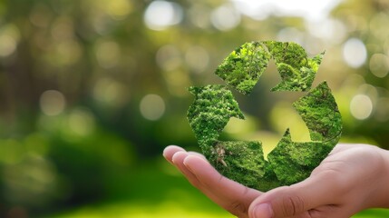 Green recycle world - obrazy, fototapety, plakaty