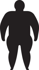 Slimming Silhouette A 90 Word Emblem for Conquering Obesity in Style Weight Liberation Human Logo Vector Inspiring Black Iconic Transformation
