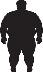 Dynamic Balance Advocating Anti Obesity Measures with 90 Word Elegance Sculpting Change Black Iconic Human Figure Logo for Obesity Revolution