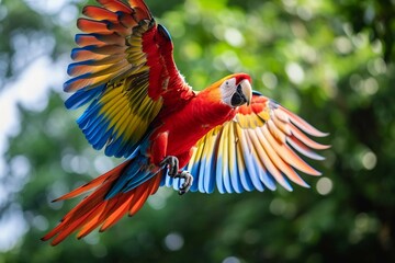 splash of color becoming a parrot