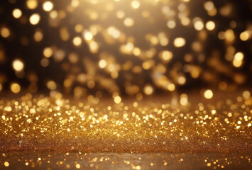 golden christmas lights, gold Sparkling Lights Festive background with texture . Perfect composition, beautiful detailed , 8k photography, photorealistic , soft natural perfect light