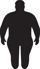 Sculpted Strength A 90 Word Vector Logo Advocating Against Obesity Slimming Silhouette Black Iconic Emblem Encouraging Obesity Awareness