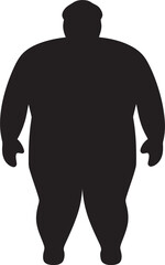 Obesity Overcome A 90 Word Emblem of Human Transformation in Black Dynamic Determination Black Iconic Human Figure Logo for Obesity Revolution