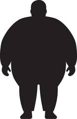 Balancing Act Vector Logo Displaying 90 Words of Human Obesity Solutions Trim Triumph Black Icon Design for Human Obesity Wellness in 90 Words