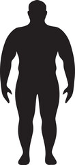 Fototapeta premium Body Balance Black Icon for Human Transformation Against Obesity Fit Futures Vector Logo Promoting a Healthier Anti Obesity Lifestyle