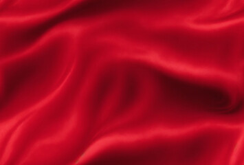 Obraz premium silk background, red liquid wave or wavy folds of silk texture satin velvet material or luxurious, Website, application, game template. Computer, laptop wallpaper. Design for landing, AI generated