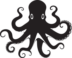 Sculpted Silhouettes 90 Words of Black Vector Octopus Logos Design Mastery Aquatic Alchemy A 90 Word Tale of Black Iconic Octopus Logos Vector Design Brilliance