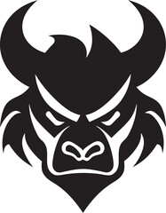 Oni Noir Intricate Vector Logo with Dark Icon Design Elegant Oni Head Stylish Black Vector Emblem for Modern Branding