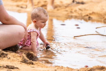 playing in the sand on the beach