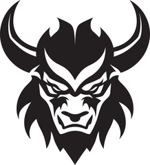 Bold Oni Noir Stylish Black Emblem with Japanese Inspiration Sleek Oni Vector Elegant Noir Inspired Logo Design