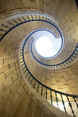 spiral staircase of   the old convent of Santo Domingo de Bonaval