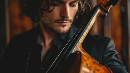 A passionate musician captivates with his masterful performance on the violin, evoking the timeless...