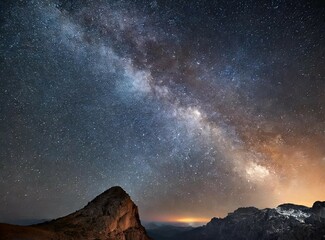 Milky way in the sky. Astro photography.