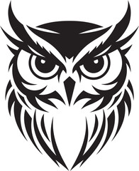 Shadowed Owl Graphic Chic Black Icon with Modern Vector Touch Contemporary Owl Symbol Minimalistic Black Emblem for a Striking Look