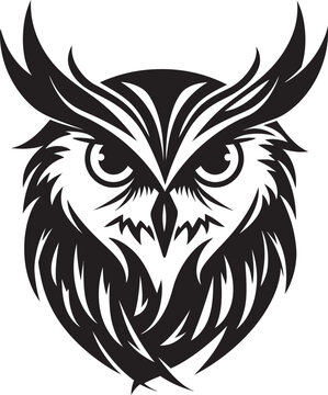 recommend clip art: Wise Owl Symbol Elegant Vector Illustration with a Mysterious Touch Ferocious Piranha Intricate Black Vector Logo Design for a Bold Brand