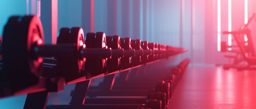 a sports-themed background , UI background with a gradient that captures the transition from indoor gym red to the metallic silver of workout equipment, Ideal for App and Website Design Background.