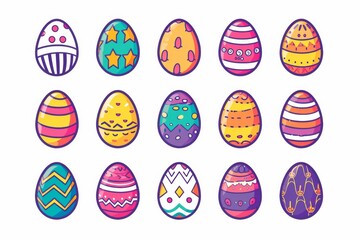Vibrant illustrations of childlike wonder adorn this artful collection of colorful eggs, bringing joy and imagination to life
