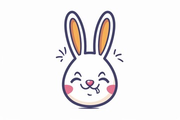 An adorable cartoon bunny with a playful wink, captured in a child's sketch with lively illustrations and endearing charm