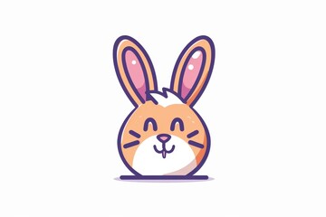 Whimsical illustration of a domestic rabbit, captured in a playful cartoon style with adorable bunny features, perfect for adding a touch of charm to any drawing or clipart collection