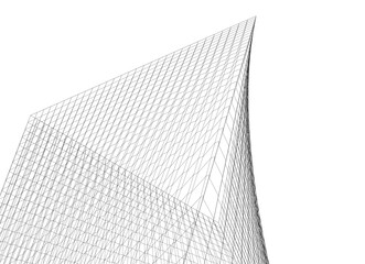 abstract buildings architectural drawing 3d