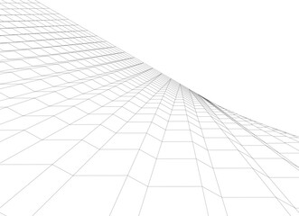 abstract buildings architectural drawing 3d