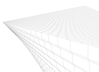 abstract buildings architectural drawing 3d