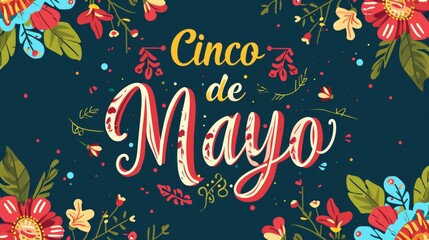 Banner or card for Cinco de Mayo celebration, holiday poster - obrazy, fototapety, plakaty