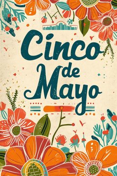 Cinco de Mayo, federal holiday in Mexico. Fiesta banner and poster design