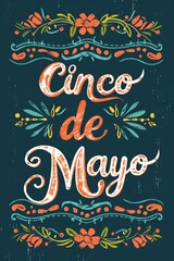 Cinco de Mayo Lettering, Poster, Greeting Card
