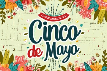 Cinco de Mayo Lettering, Poster, Greeting Card