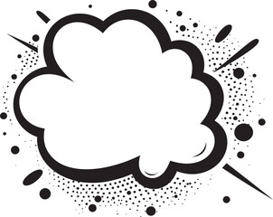 Comic Chic 80 Word Pop Culture Cloud Logo Design Retro Revelry PopArt Speech Bubble Black Logo in 80 Words