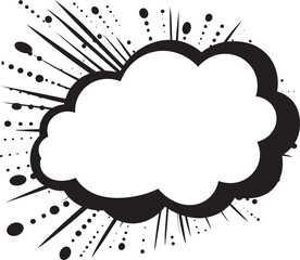 Obraz premium Speech Bubble Showcase 80 Word Iconic Design Charm PopArt Panache 80 Words Comic Speech Bubble Vector