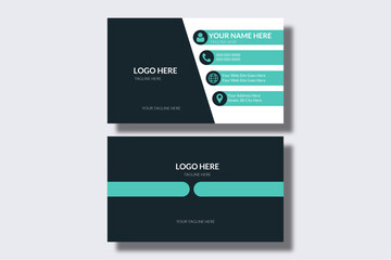 Modern Business Card - Creative and Clean Business Card Template. Elegant luxury clean dark business card Vector illustration
 
Double-sided creative business card vector design template.