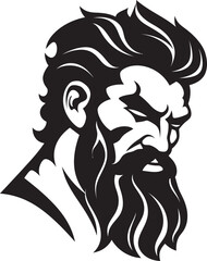 Godly Waves Poseidons Logo Takes Form in Elegant Black Poseidons Legacy Black Vector Icon Design Unveiled in 80 Words