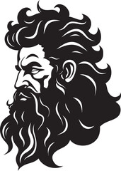 Neptunes Heir Poseidons Iconic Black Logo Design in Vector Aqua Monarch Poseidons Emblematic Black Icon in 80 Words