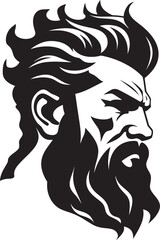 Sea God Symbol Poseidons Black Vector Icon in 80 Words Tidal Titan Poseidons Logo Design Resplendent in Black