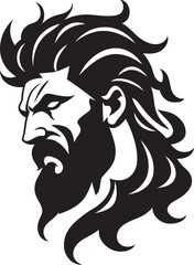 Sea Sovereignty Poseidons Emblematic Black Logo in Vector Trident Triumph Poseidons Regal Icon in Elegant Black