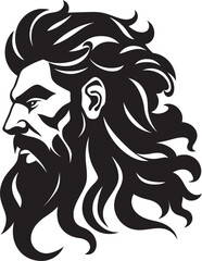 Trident Triumph Poseidons Regal Icon in Elegant Black Poseidons Majesty Vector Logo Design Resplendent in Black