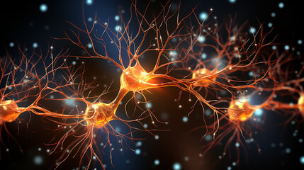 Fototapeta premium Free_photo_3D_medical_background_with_brain_highlight_