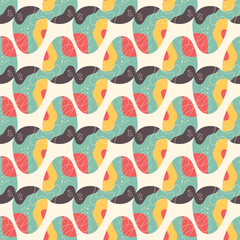 Easter eggs pattern. Happy Easter background in a decor modern style. Flat colorful seamless design. Stock vector Easter wallpaper illustration